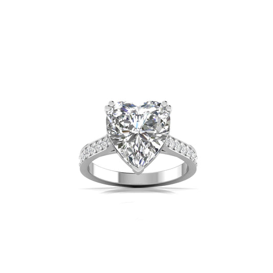 5.05 Carat Centre Solitaire Heart Diamond Ring