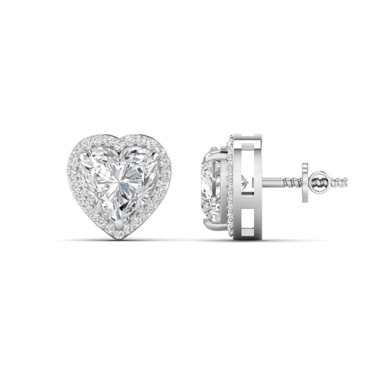 1.50 Carat Each Fancy Heart Shape Earrings For Her