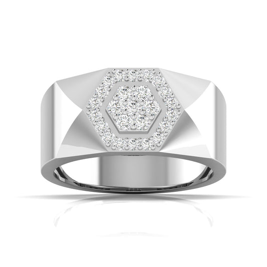 Hexagon Halo Men's Ring