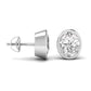 1.5 Carats Each Oval Shape Solitaire Diamond Bezel Setting Studs Earring