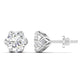 4 Carats Each Round Diamonds 6-prongs Setting Studs Earrings