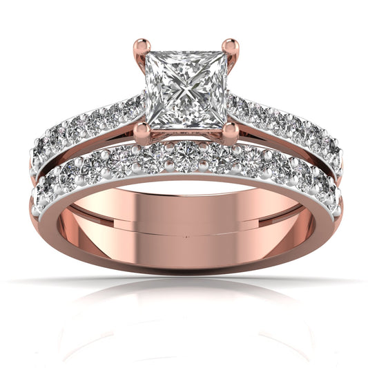 Princess Solitaire Band Ring