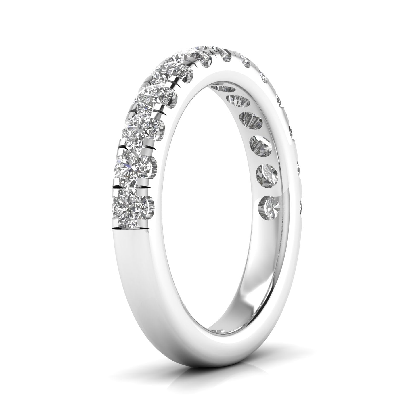 1 Carat Classic Round Cut Band Ring