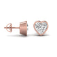 1.5 Carats Each Heart Shape Solitaire Diamond Bezel Setting Studs Earring