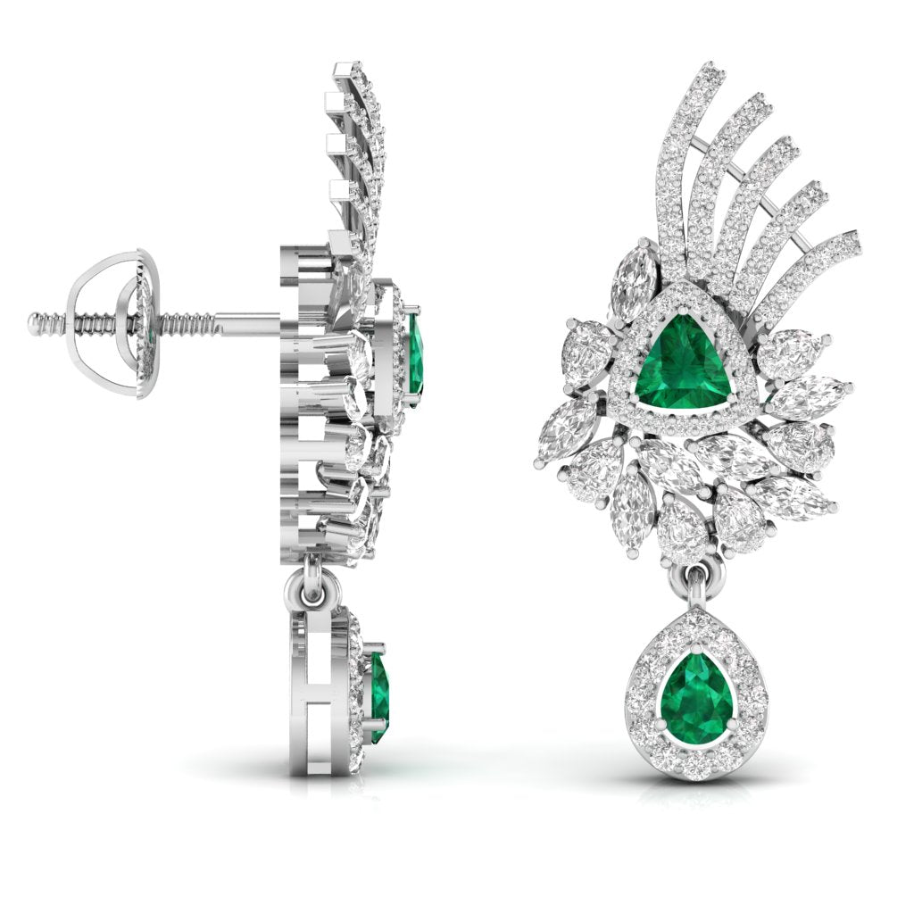 Coloured, Fancy Shape & Round Shape Diamonds Earring