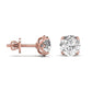 3 Carat Double Prong Setting Round Shape Solitaire Diamond Studs Earring