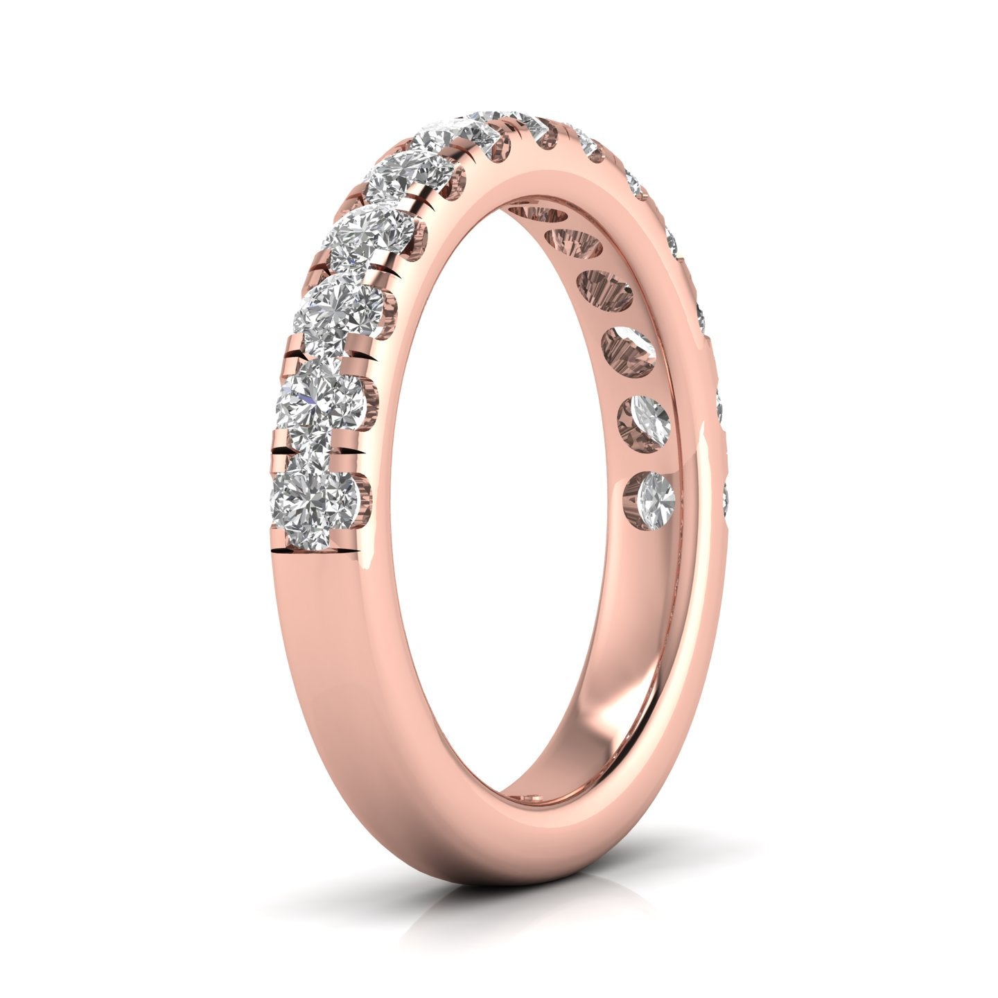 1 Carat Classic Round Cut Band Ring