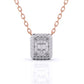 Baguette Diamond Pave Setting Pendant