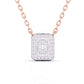 Baguette Diamond Pave Setting Pendant