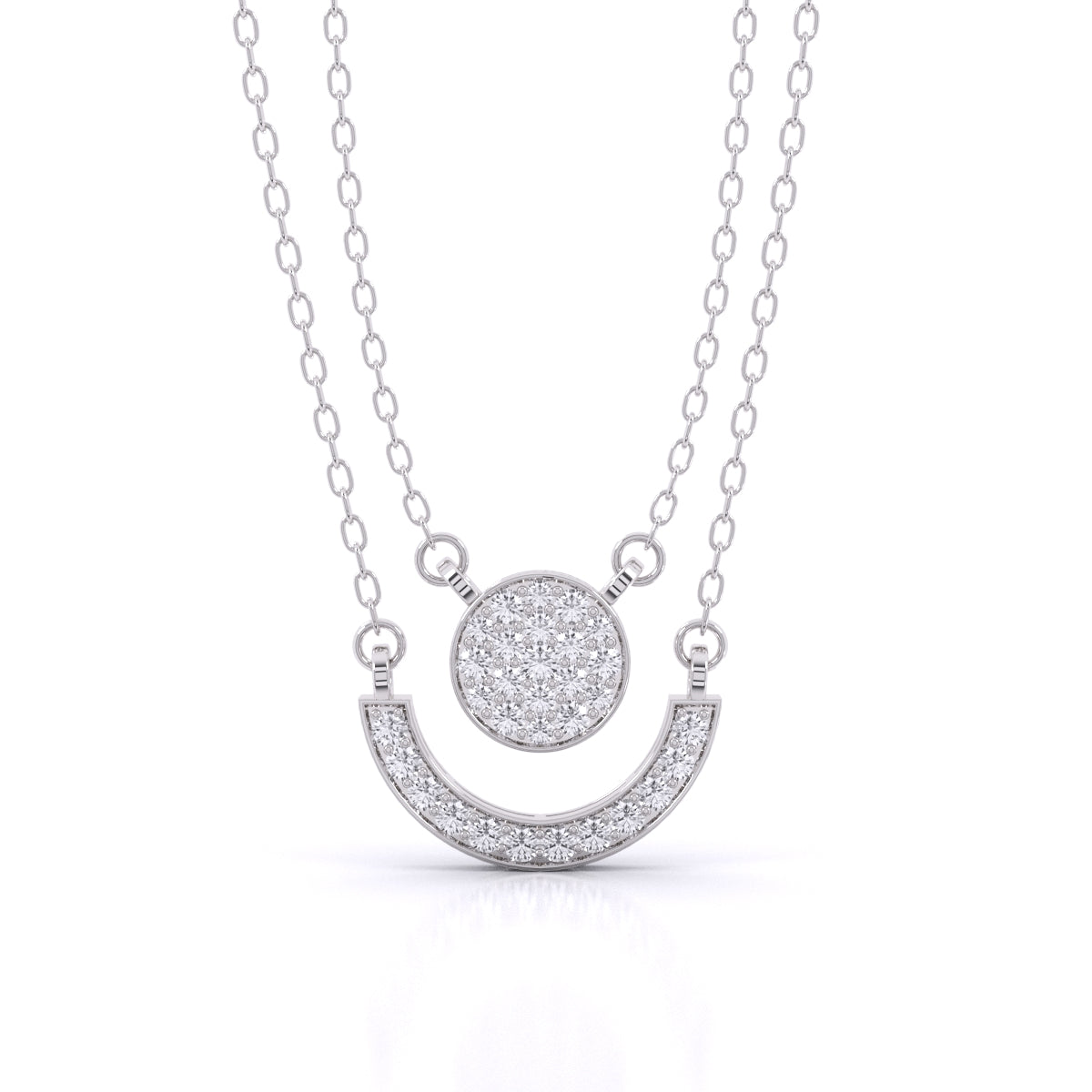 Double Strand Diamond Pendant