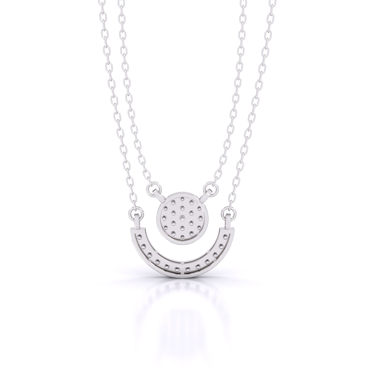 Double Strand Diamond Pendant