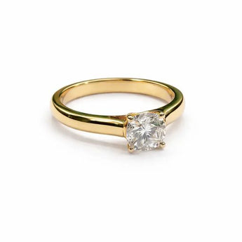 1.03 Carat Round Diamond Engagement Ring in 14KT Yellow Gold