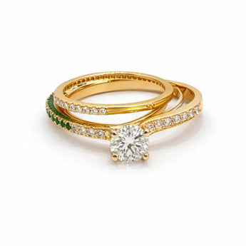 Luxury 1.821 Carat Diamond Solitaire with Two Matching Wedding Bands