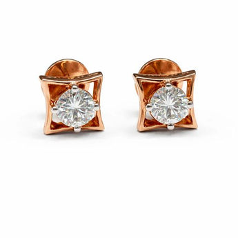 Sparkle Solitaire Round Diamond Studs