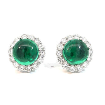 Round Diamond Halo Earrings 