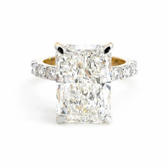 Premium 10.05 carat Radiant Cut Diamond Ring with Side Stone Detailing