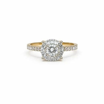 3.248 carat Open Diamond Gold Ring with Modern Silhouette