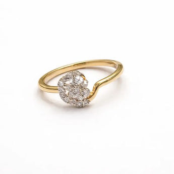 Marquise Diamond Flower Blossom Statement Ring