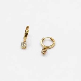 1 Carat Each Oval Diamond Drop Earrings