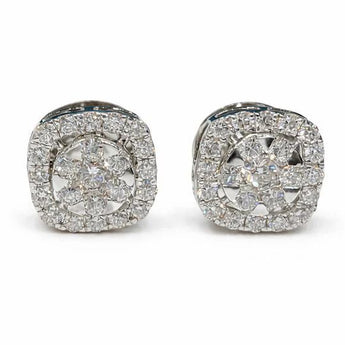 Sparkling Floral Diamond Cluster Studs