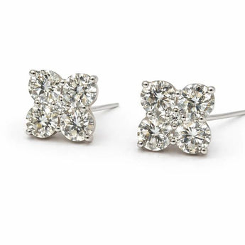 Pear and Marquise Diamond Drop Earrings in Rose Gold