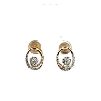 Elegant Rose Gold Oval Diamond Halo Drip Earrings