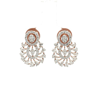 Teardrop Halo Diamond Studs for Women