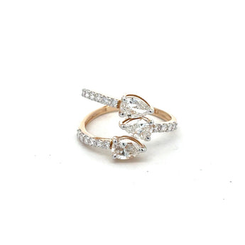 Multi-Stone Pear and Round Diamond Ring