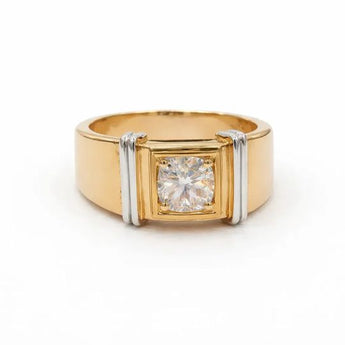 1.04 Carat Lab-Grown Diamond Square Solitaire Gold Ring