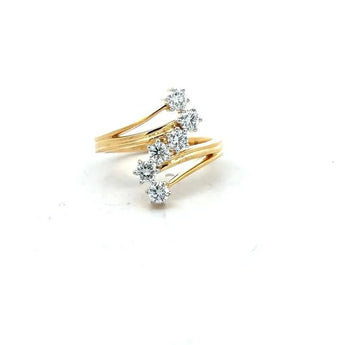 Elegant Statement Spiral Dimaond Ring 
