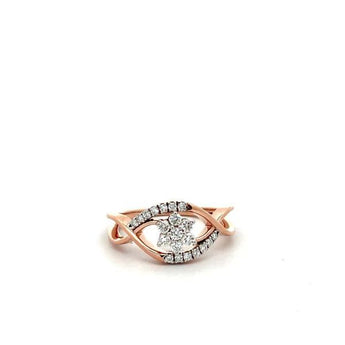 Lab-Grown Diamond Infinity Twist Ring in Rose Gold
