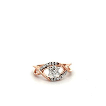 Lab-Grown Diamond Infinity Twist Ring in Rose Gold