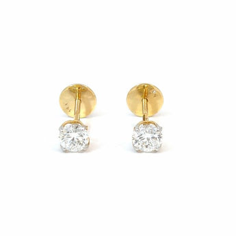 0.50 Each Carat Lab-Grown Diamond Solitaire Earrings