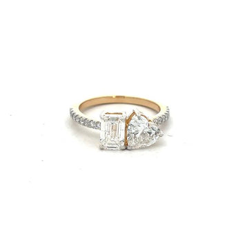 Emerald & Pear Diamond Cocktail Ring