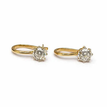 1 Carat Classic Round Diamond Studs