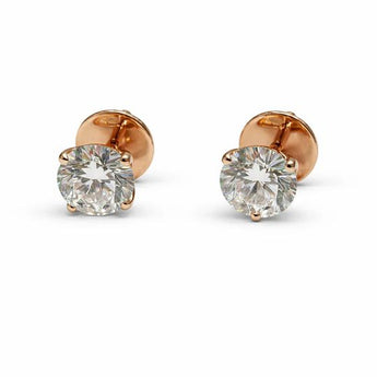 0.50 Carat Lab-Grown Diamond Solitaire Earrings