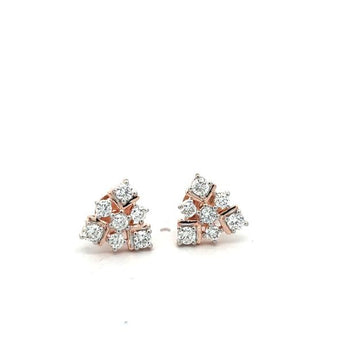Brilliant Round Diamond Cluster Earrings