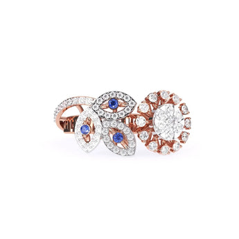 Buy Vintage Sapphire Diamond Cocktail Ring at Ivana Jewels Best lab grown diamond jewellery brand