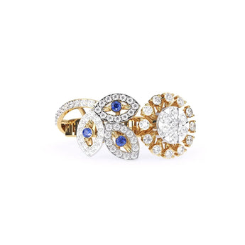 Buy Vintage Sapphire Diamond Cocktail Ring at Ivana Jewels Best lab grown diamond jewellery brand
