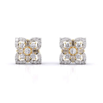 Buy Antique Cluster Diamond Stud Earring from Ivana Jewels Best lab grown diamond jewellery brand