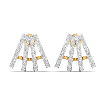 Dainty 1ct Diamond Gold Earrings - Best Lab Grown Diamond.