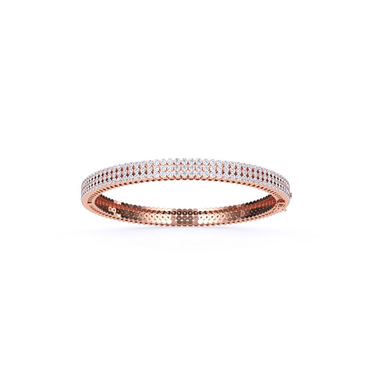 Lab Grown Diamonds Three lines Bangle