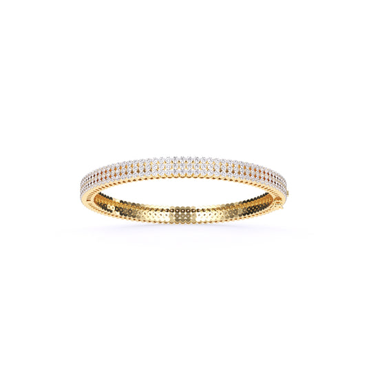 Lab Grown Diamonds Three lines Bangle