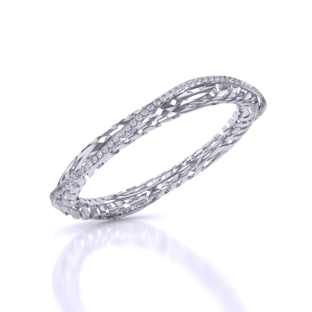 Carol Trellis Small Diamonds Bangle