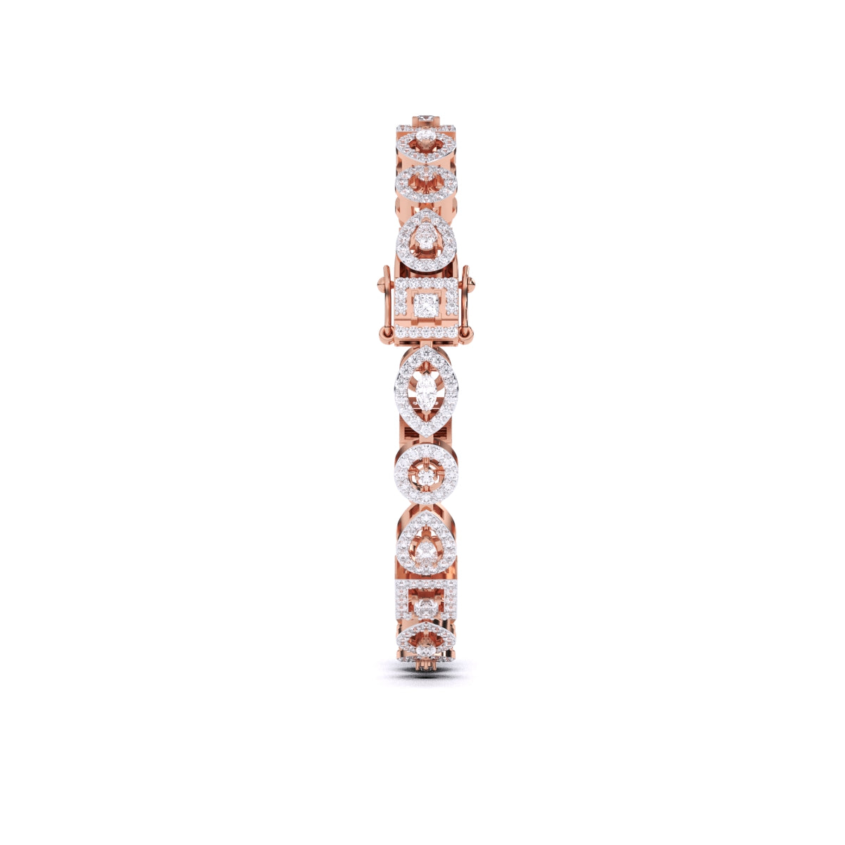 Multi Shape Diamonds Bangle