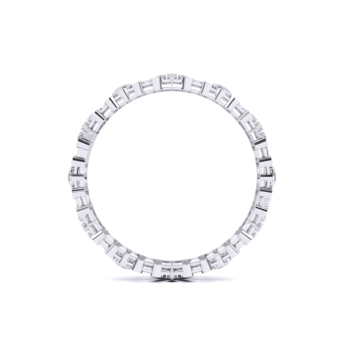 Gorgeous Design Solitaire Cushion & Round Diamond Bangle