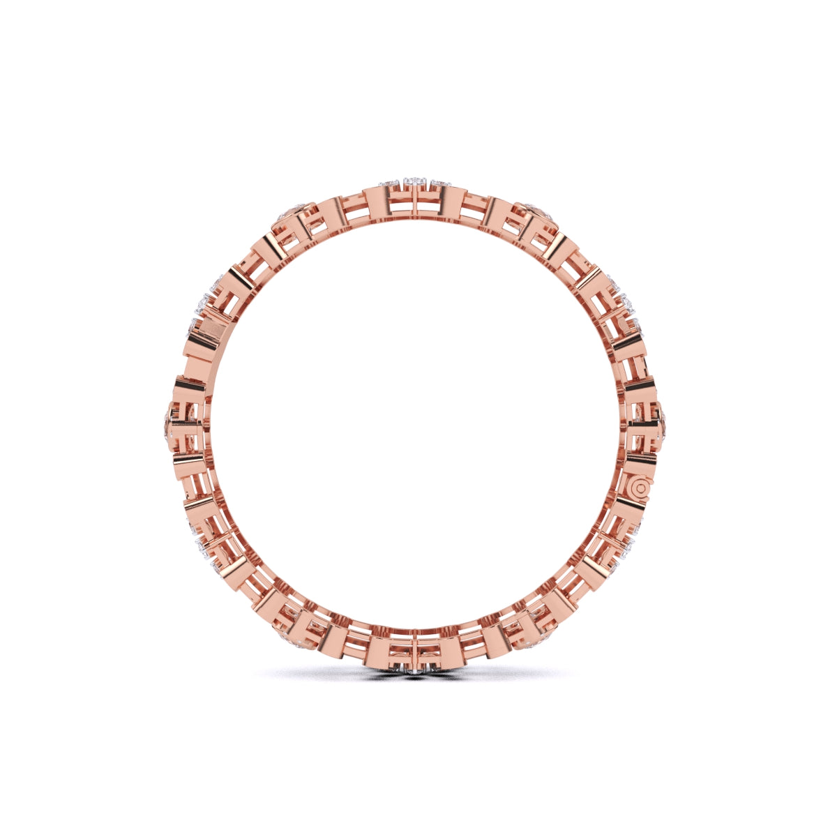 Gorgeous Design Solitaire Cushion & Round Diamond Bangle