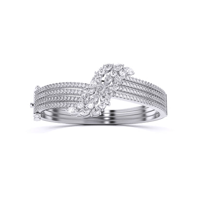 Curve Style Bracelet With Fancy & Round Diamonds Bracelet