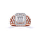 Fancy Baguette & Round Shape Diamonds Ring