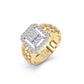 Fancy Baguette & Round Shape Diamonds Ring